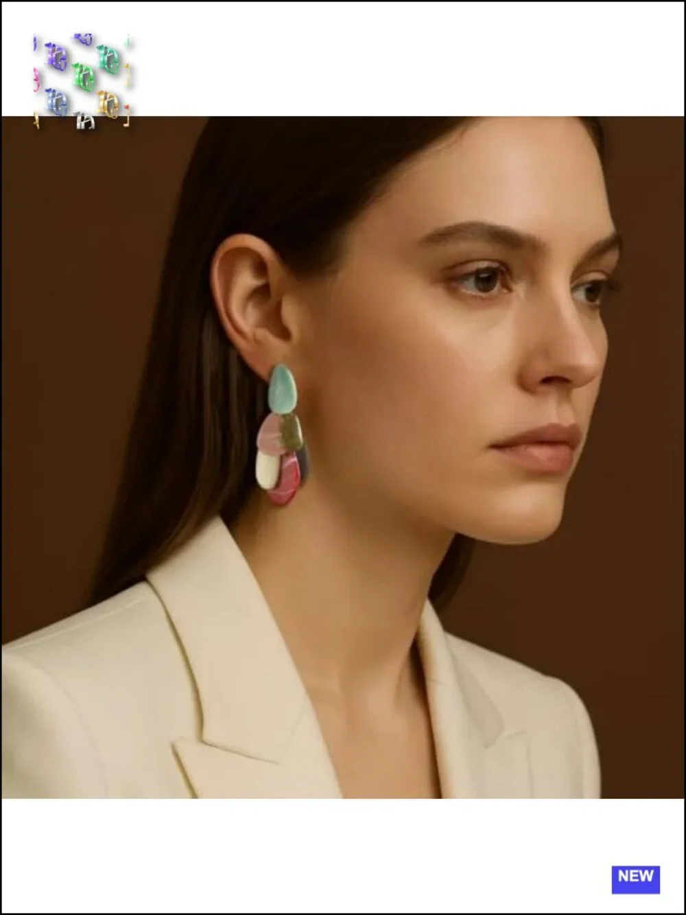 Acrylic Teardrop Statement Dangle Earrings Lightweight Resin Geometric Charm